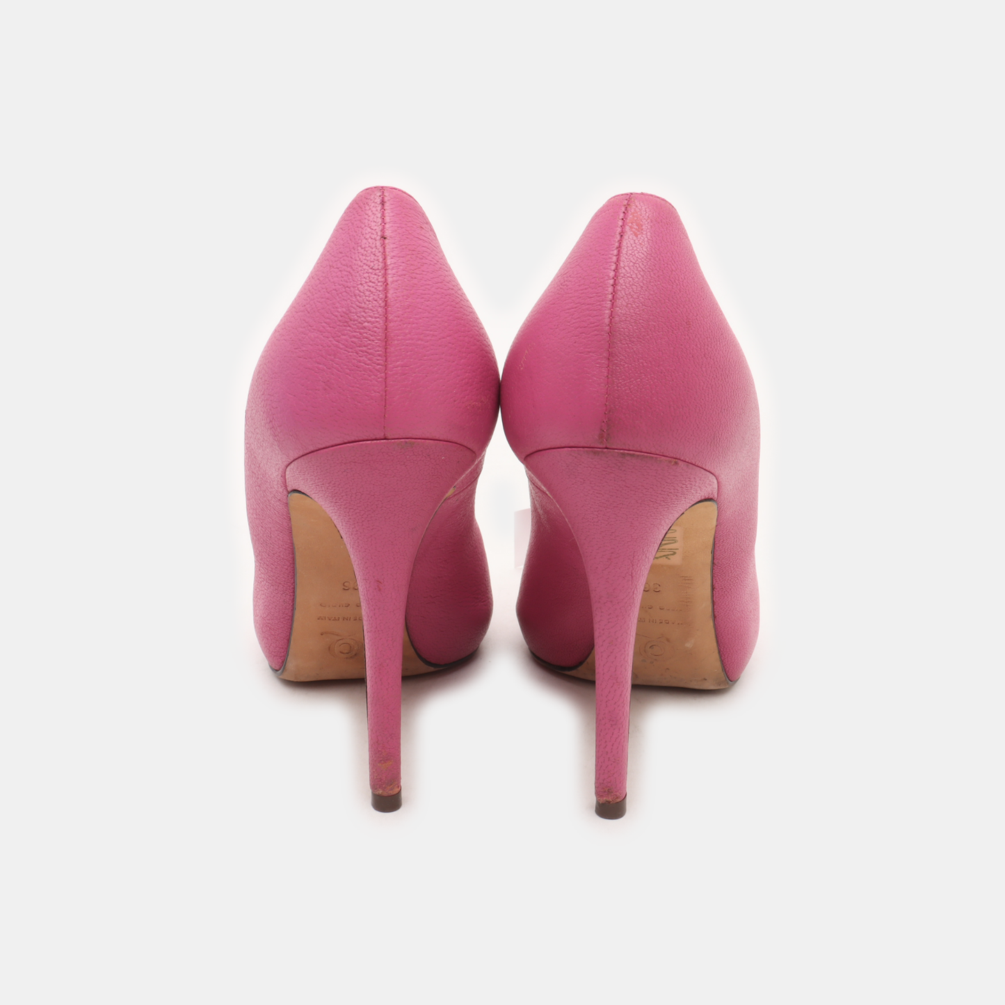 Alexander McQUEEN 36code Pink leather ladies high heels for spring and autumn-(SKU)-938526746
