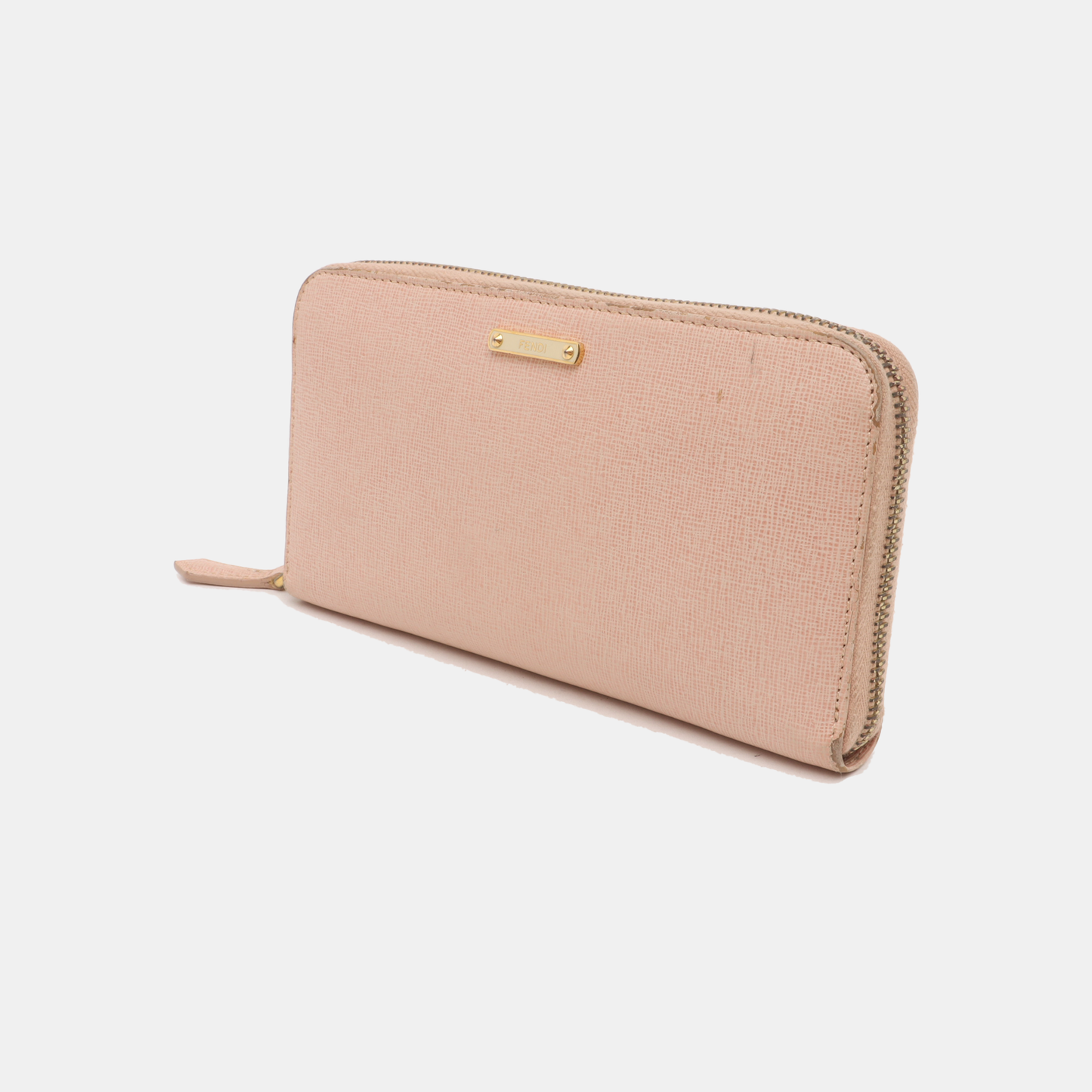FENDI Pink Cowhide Wallet Golden hardware-(SKU)-931312334