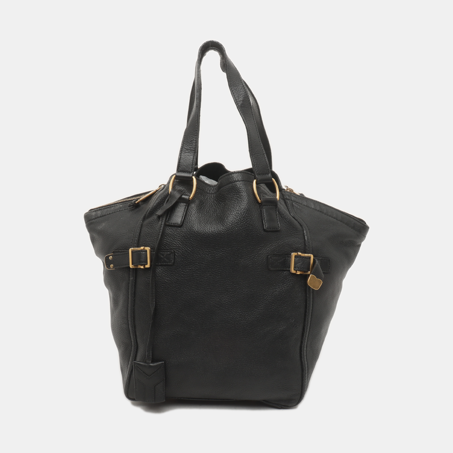 YSL DOWNTOWN CABASBlack Leather Single Shoulder Bag-(SKU)-939374057