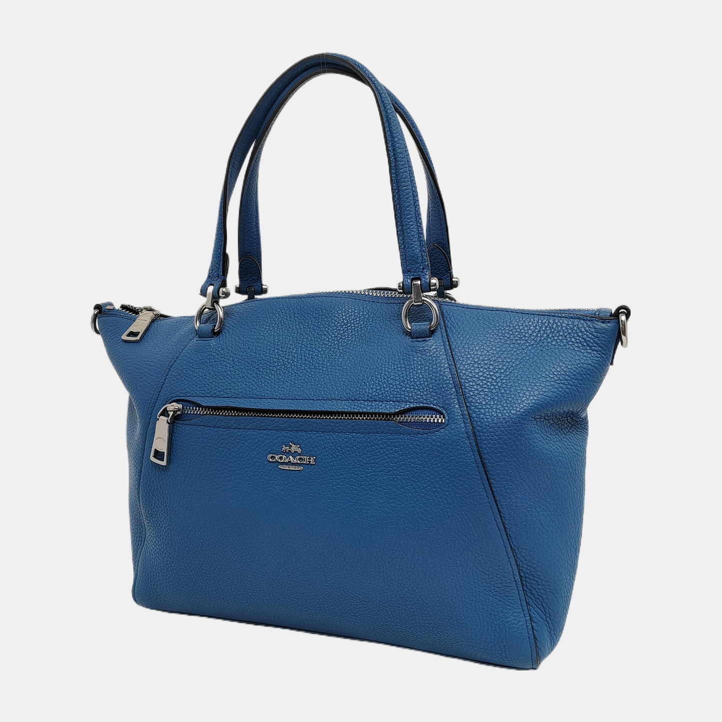 COACH ELISE Blue cowhide crossbody, handbag, shoulder bag Golden hardware Removable shoulder strap-(SKU)-941220883