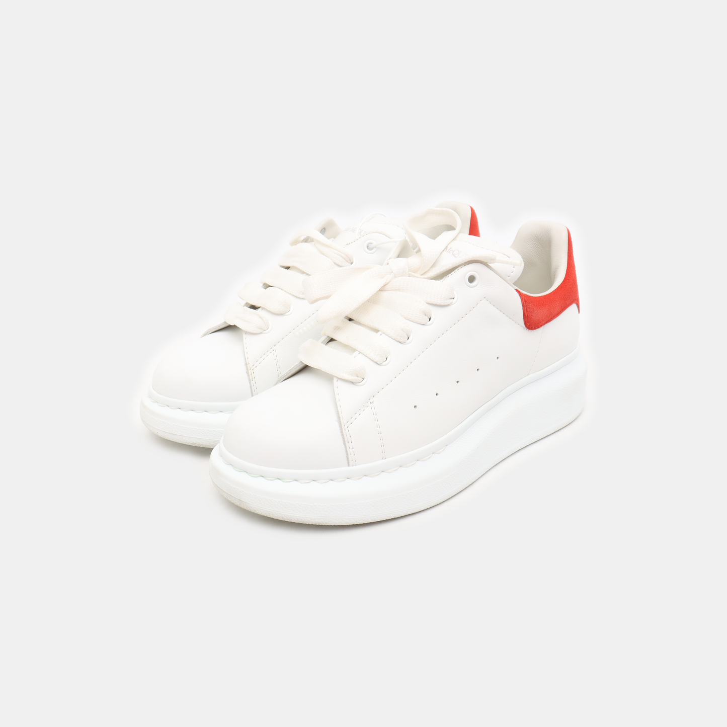 Alexander McQUEEN 33.5code White Leather Women's Kids Sports Casual Shoes-(SKU)-932901128