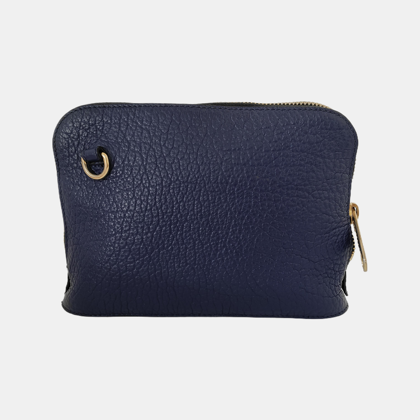 BURBERRY Harrogate Dark Blue Leather Crossbody Shoulder Bag Golden hardware Removable shoulder strap-(SKU)-942274360