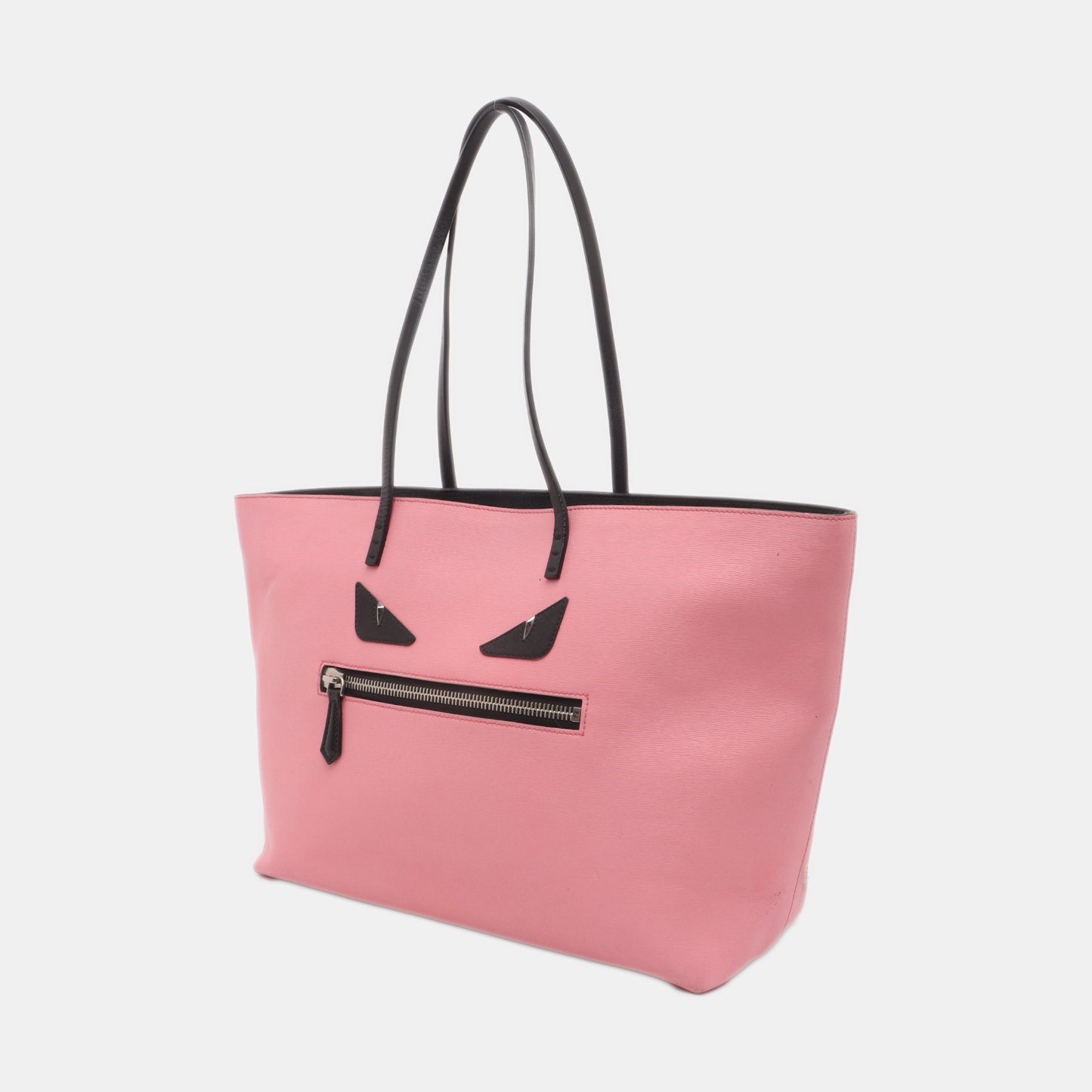 FENDI Monster Medium size Pink Cowhide Monster Single Shoulder Bag Tote Silver Hardware-(SKU)-13447646