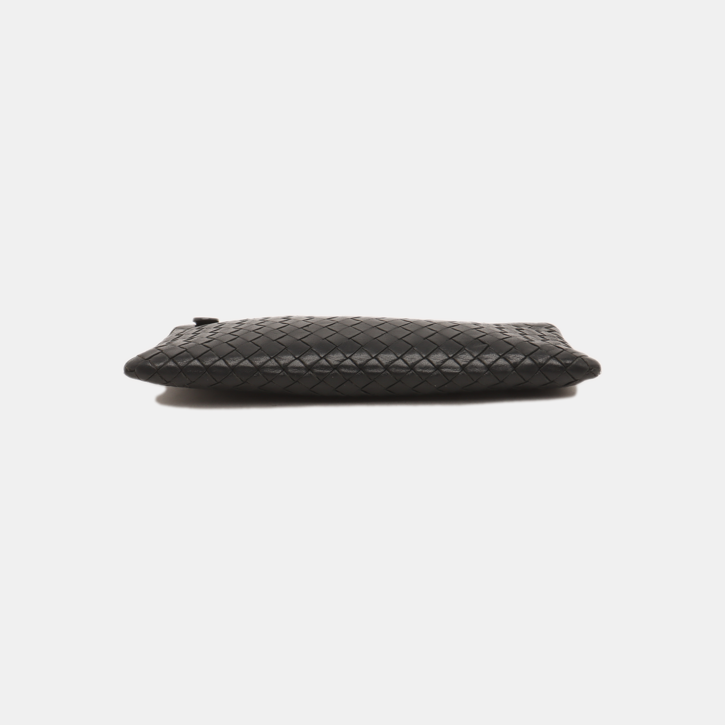 BOTTEGA VENETA Black Calf Leather Woven Clutch Black hardware-(SKU)-14277018