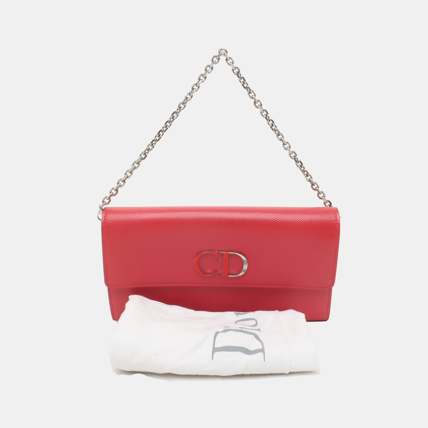 DIOR Pink Calfskin Handbag Silver Hardware Removable shoulder strap-(SKU)-937242743