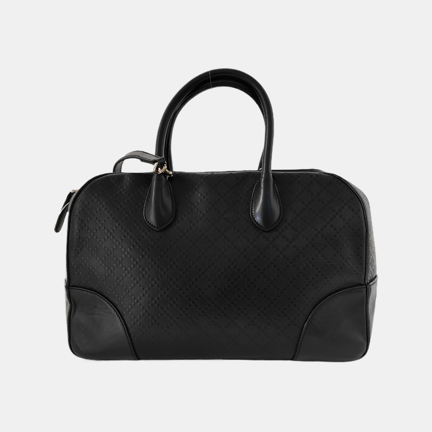 GUCCI Tote bag Black Cowhide Textured Single Shoulder Bag Tote Golden hardware Removable shoulder strap-(SKU)-943666475