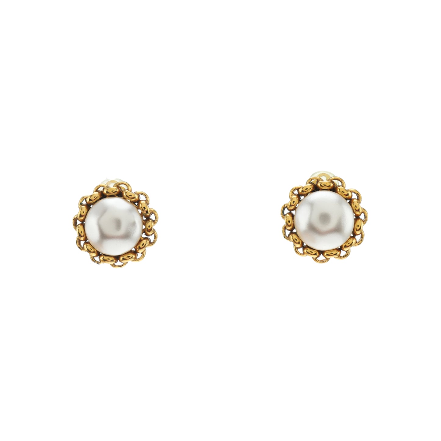 CHANEL 其它样式耳钉金色合金,人造珍珠Ear clamp-(SKU)-941506816