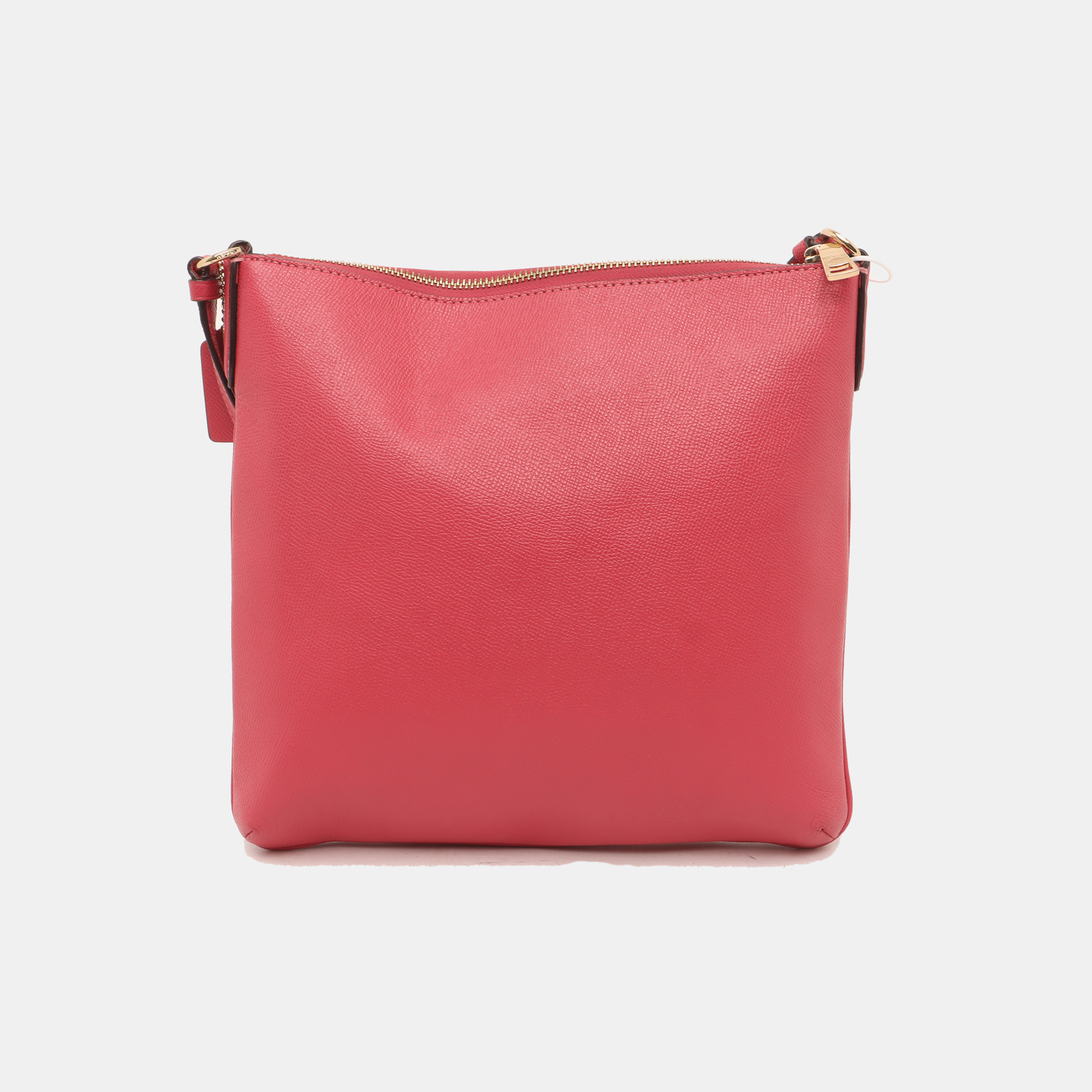 COACH Fuchsia Leather Carriage Single Shoulder Bag Crossbody Bag Golden hardware-(SKU)-14238805