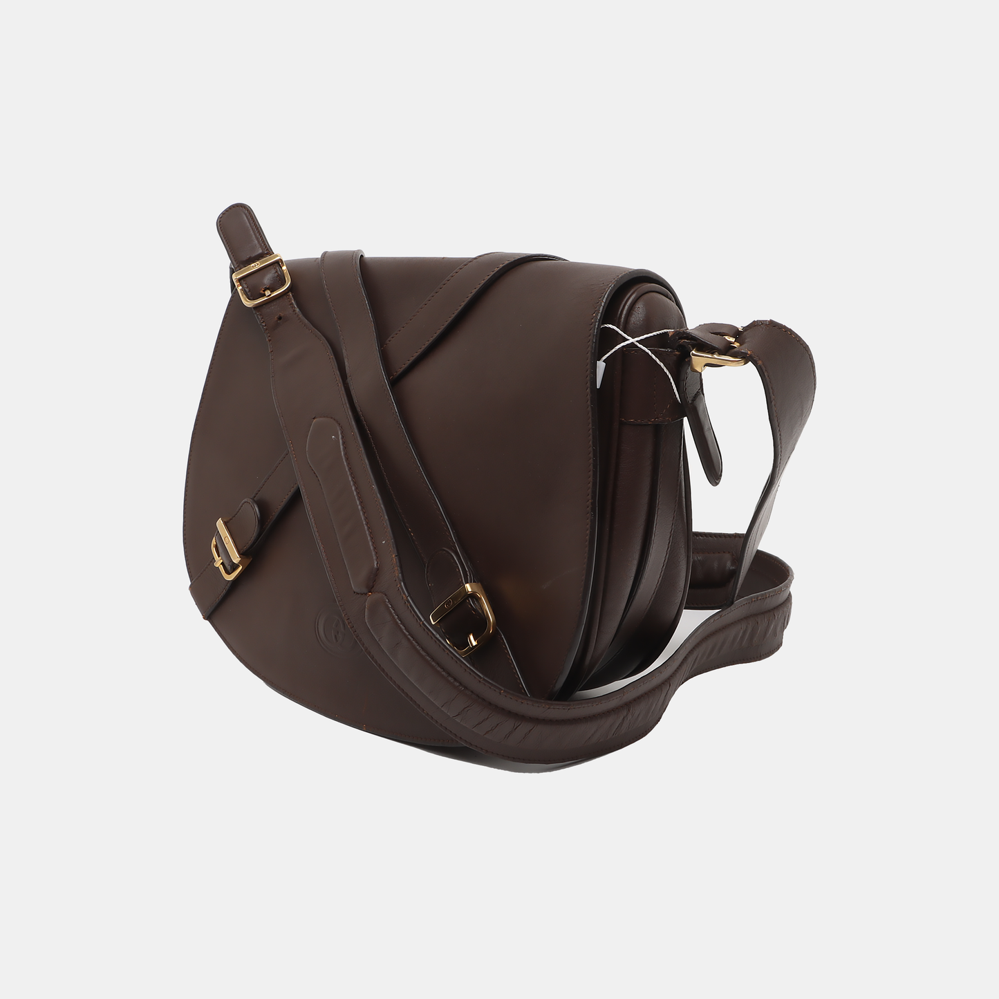 GUCCI Brown Cowhide Single Shoulder Bag Golden hardware Removable shoulder strap-(SKU)-13634891