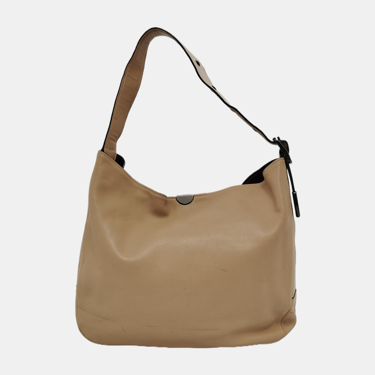 COACH Khaki cowhide single shoulder bag Black hardware-(SKU)-943933667