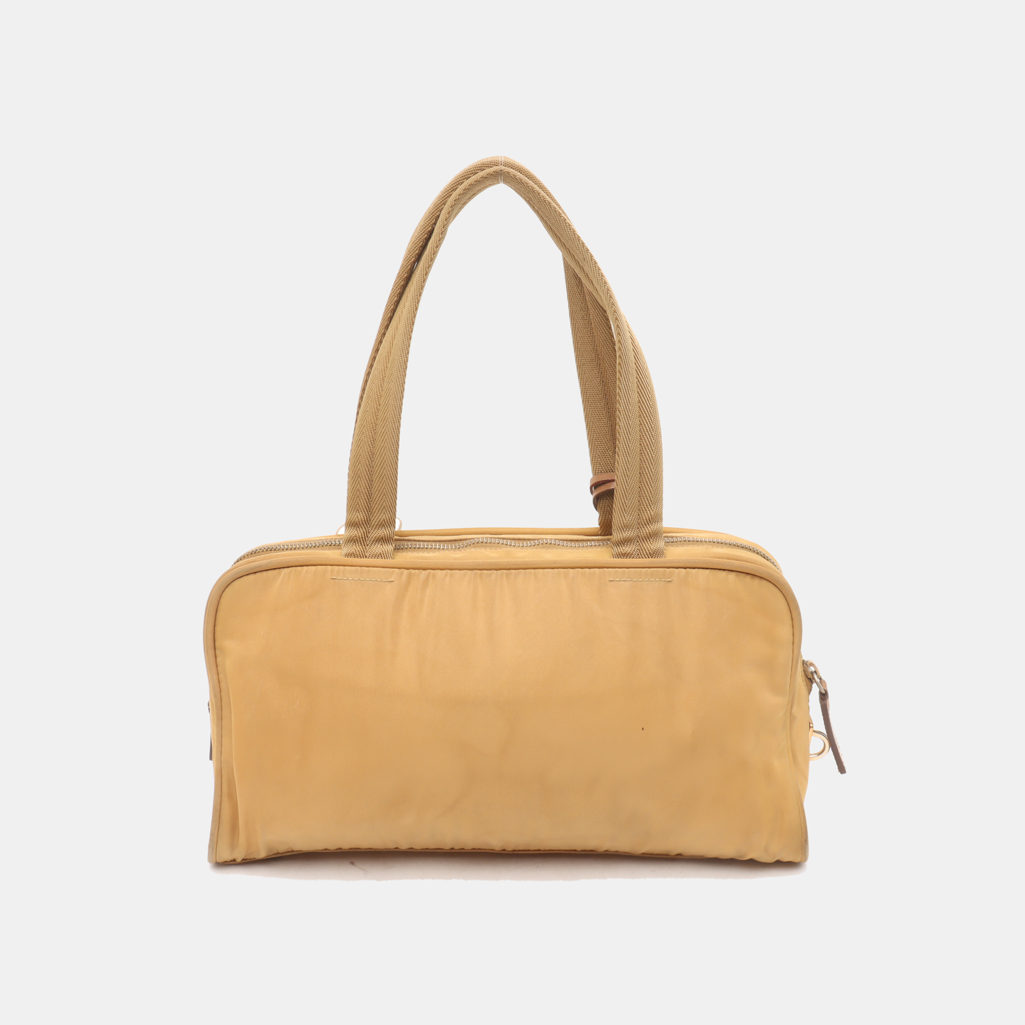 PRADA Tote bag Khaki Leather Logo Handbag Golden hardware-(SKU)-937766784