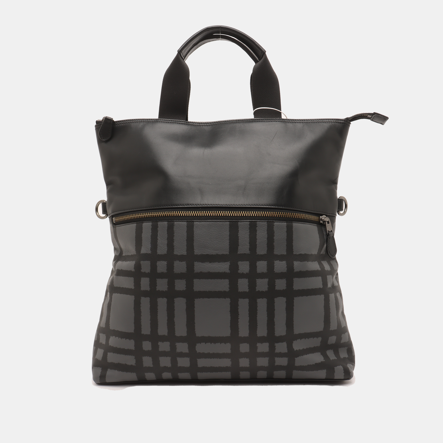 COACH Dark Gray Coated Canvas Single Shoulder Bag Tote Bag Crossbody Bag Gold Black Hardware Removable shoulder strap-(SKU)-14059889