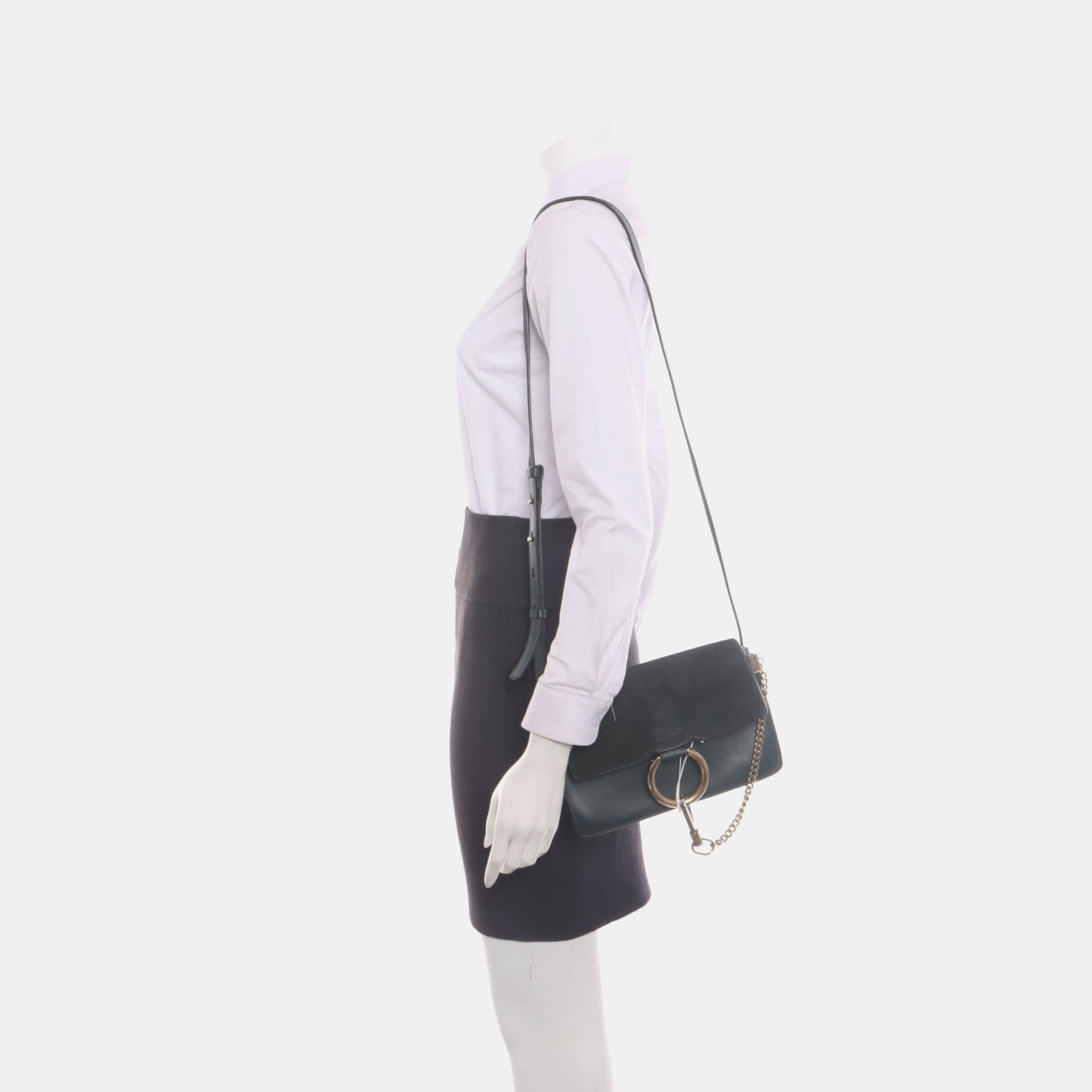 Chloé Faye Small size Blue Patchwork Material Crossbody Shoulder Bag Golden Silver Hardware-(SKU)-931840863