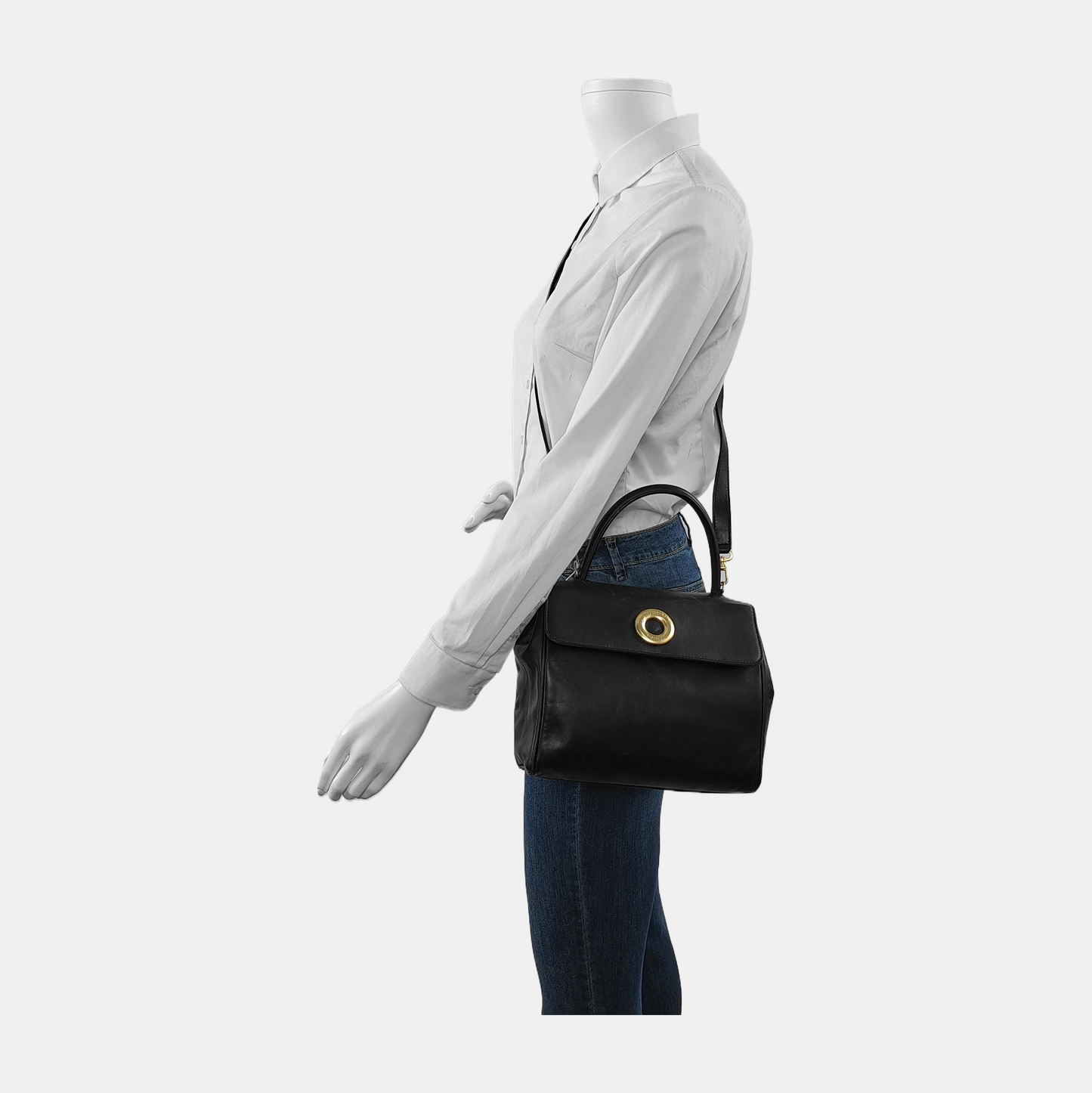 CELINE Tote bag Black Cowhide Single Shoulder Bag Tote Bag Golden hardware Removable shoulder strap-(SKU)-944455905