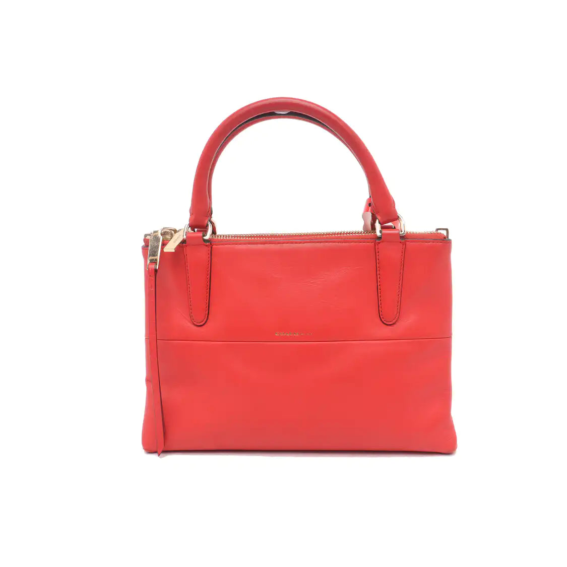 COACH Tote bag Red Leather Crossbody Single Shoulder Bag Handbag Golden hardware Removable shoulder strap-(SKU)-11962000