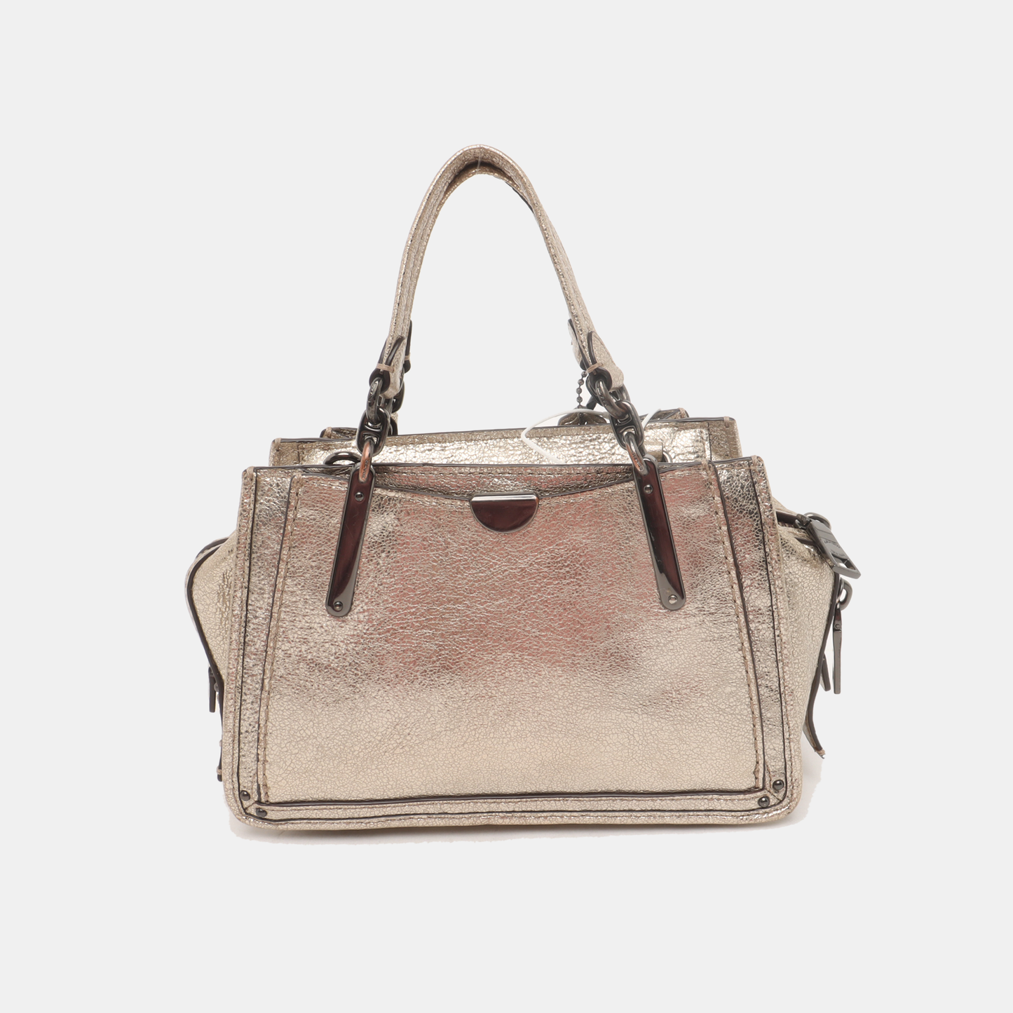 COACH DREAMER Champagne Cowhide Single Shoulder Handbag Crossbody Golden hardware Removable shoulder strap-(SKU)-934000281