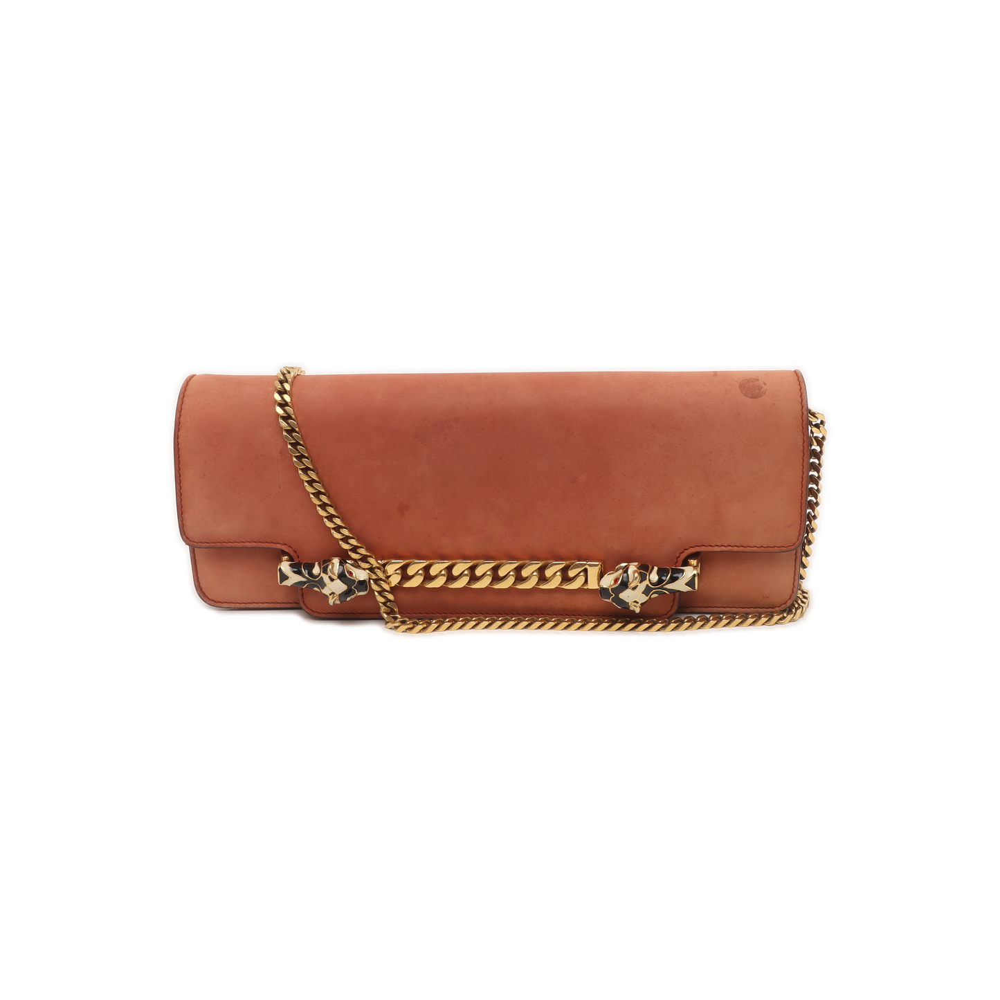 GUCCI Brick Red Cowhide Crossbody Bag Golden hardware Removable shoulder strap-(SKU)-935412398