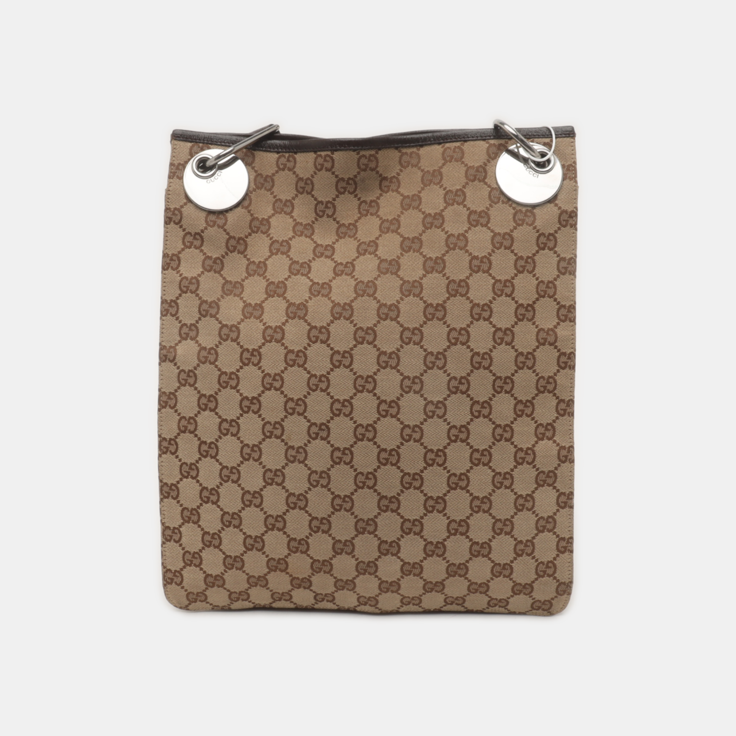 GUCCI Tote bag Khaki Canvas Monogram Single Shoulder Bag Crossbody Bag Golden hardware-(SKU)-939908309