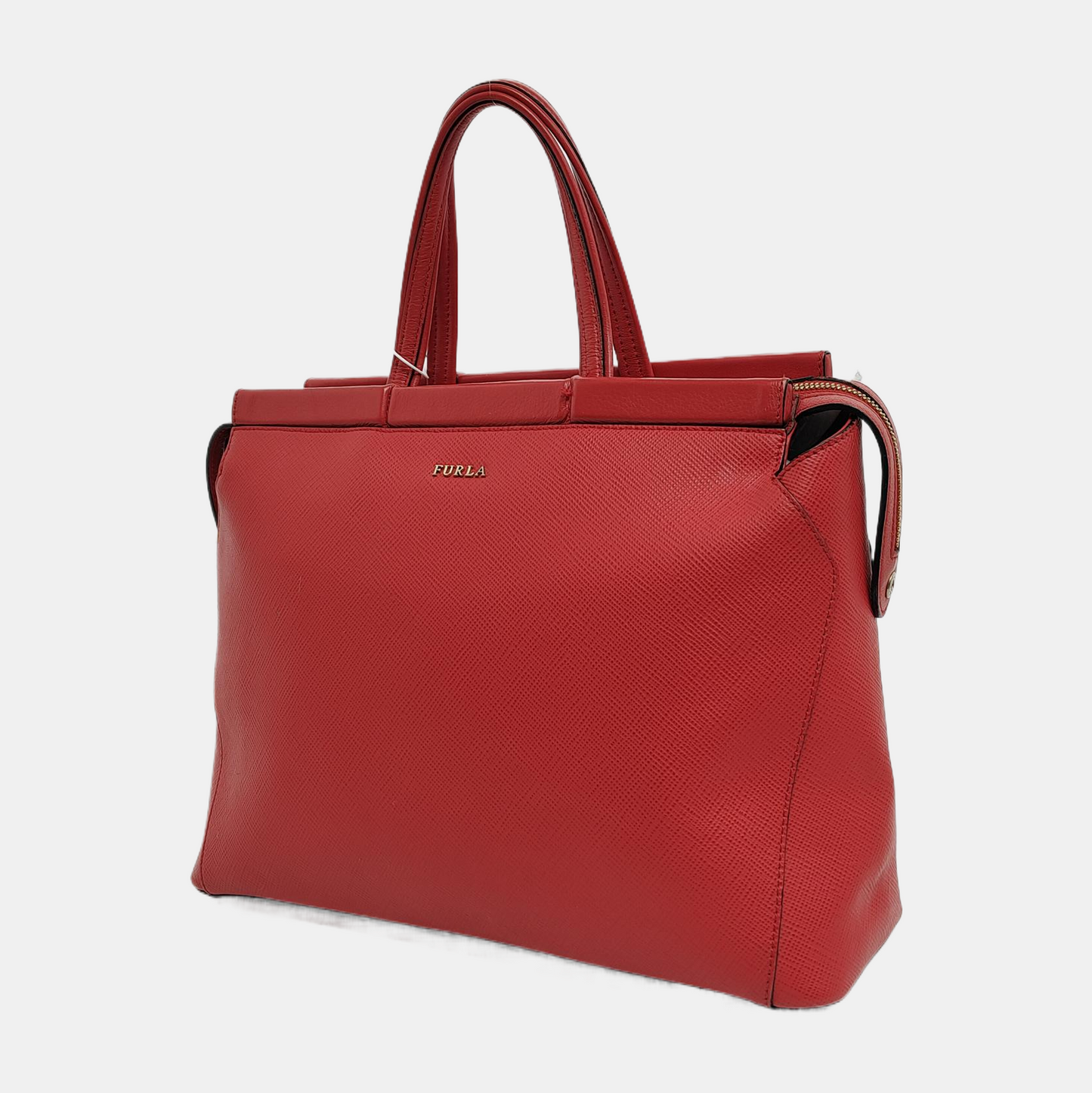 FURLA Tote bag Red Leather Crossbody Bag Handbag Single Shoulder Bag Golden hardware Removable shoulder strap-(SKU)-940601007