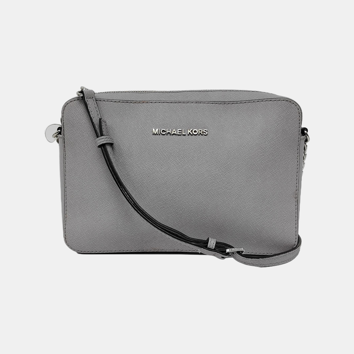 MICHAEL KORS Camera Bag Medium size Light Purple Leather Embossed Single Shoulder Crossbody Bag Silver Hardware-(SKU)-942697906