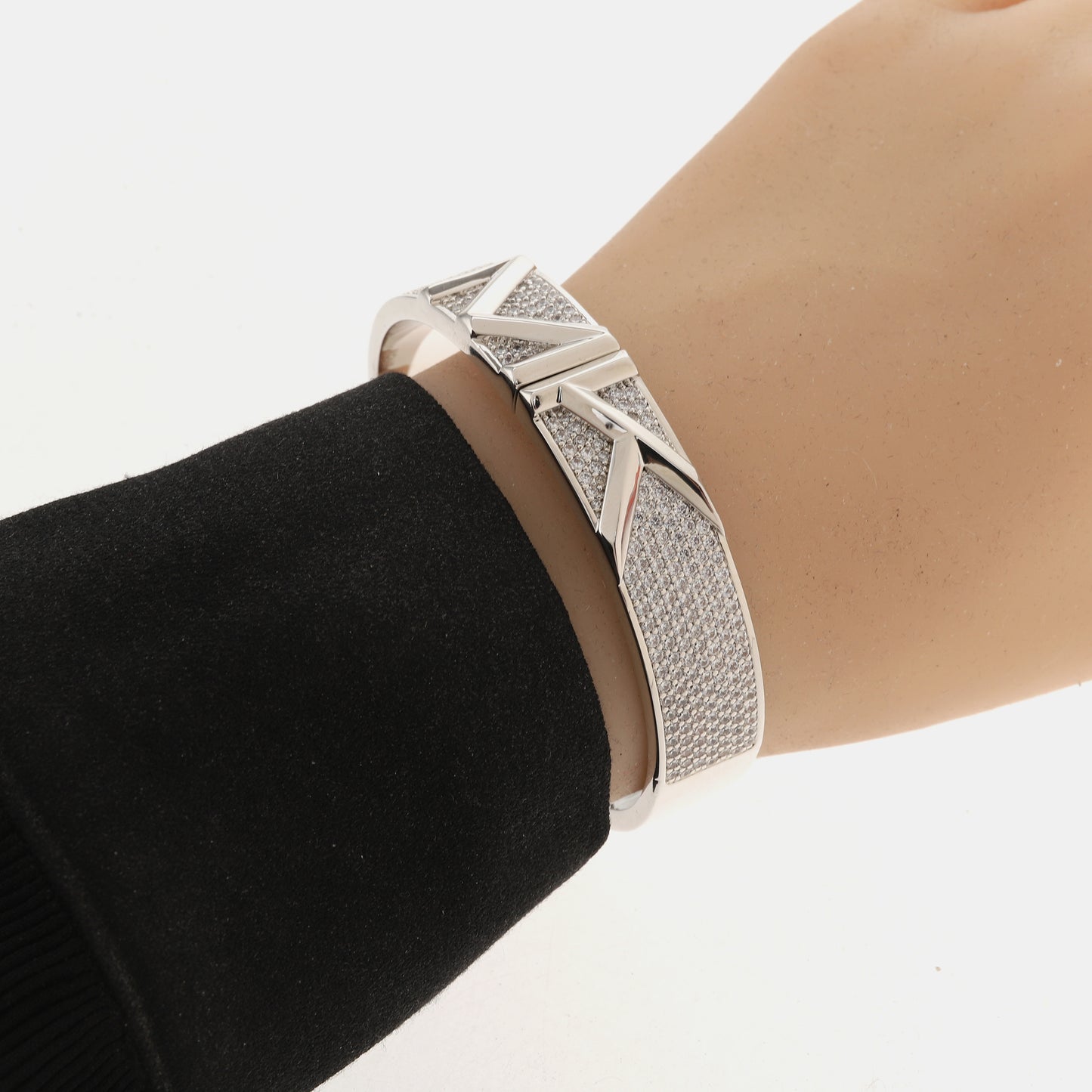 MICHAEL KORS Silver Alloy Artificial Crystal Inlaid Bracelet Perimeter17cm-(SKU)-941887627