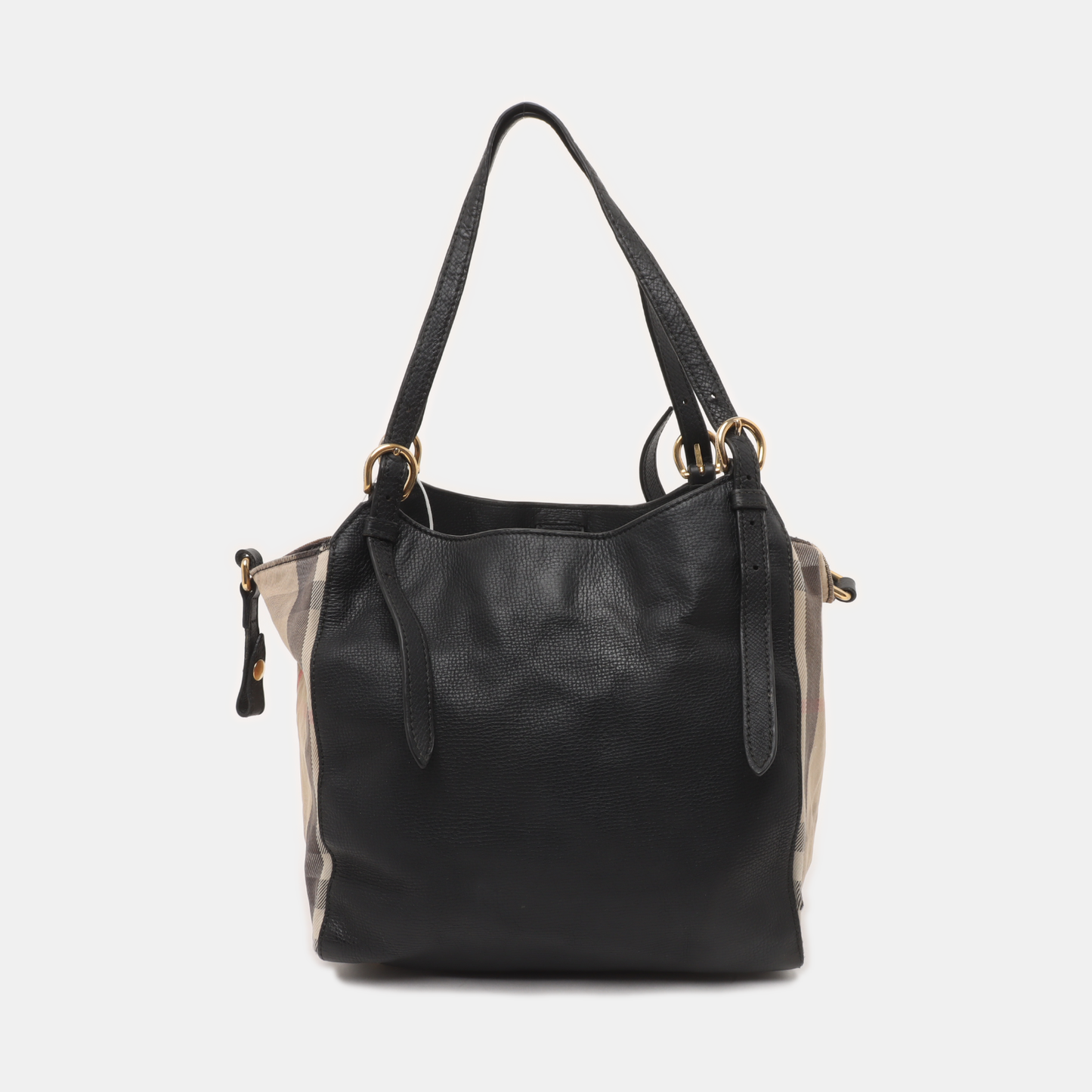 BURBERRY Canterbury Black Cowhide Warhorse Grain Single Shoulder Bag Golden hardware shoulder straps-(SKU)-933963706