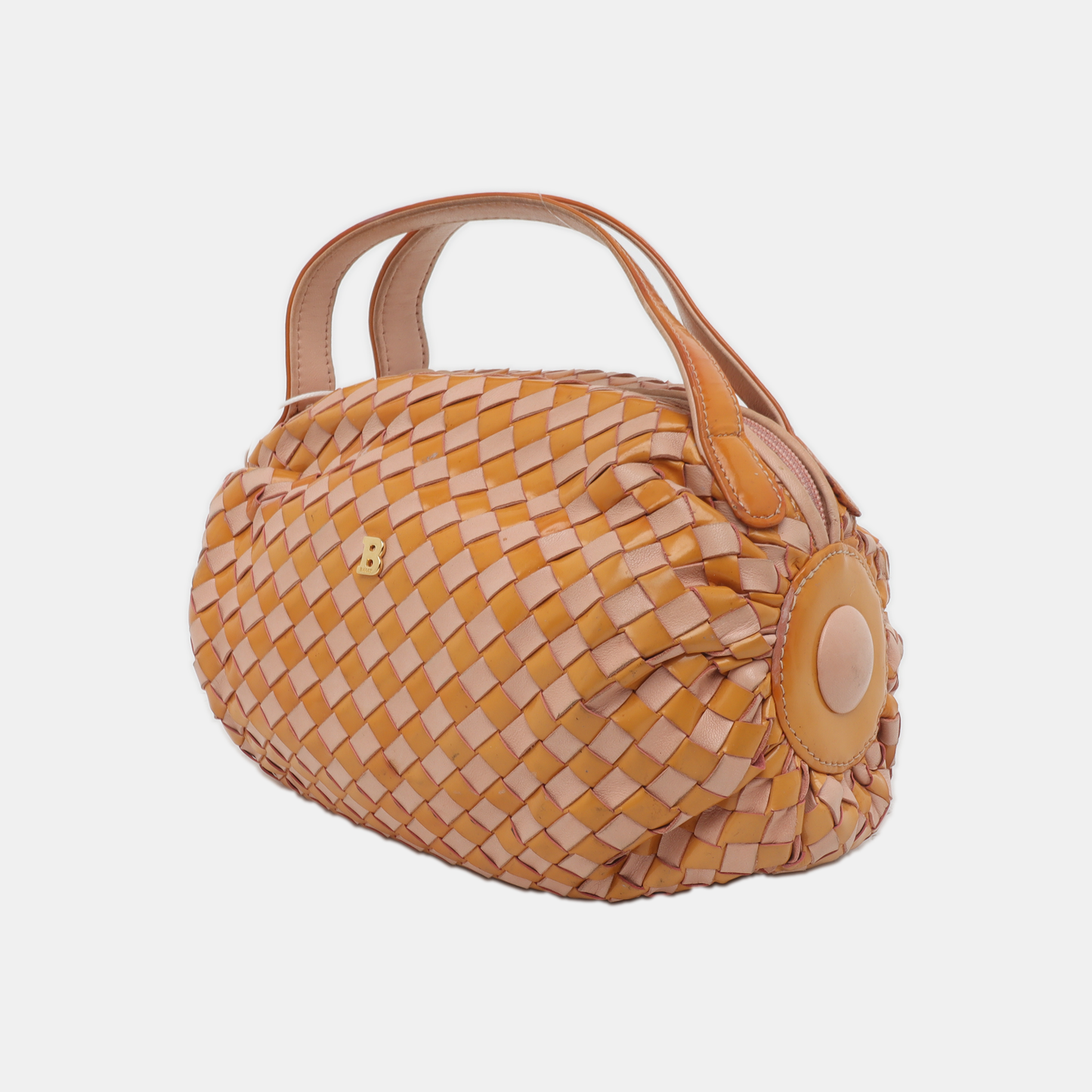 BALLY Tote bag Brown Leather Woven Handbag Golden hardware-(SKU)-935403864