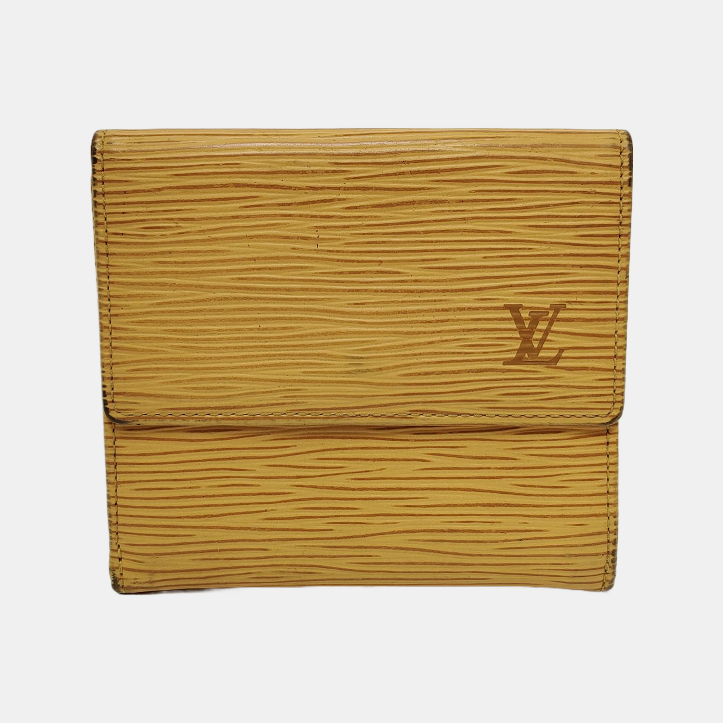 LOUIS VUITTON ELISE 黄色EPI牛皮水波纹钱包 Golden hardware-(SKU)-943615980