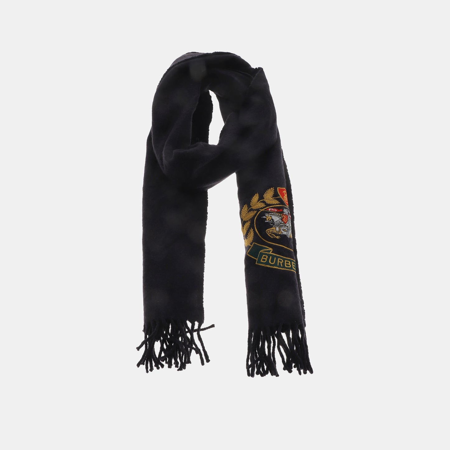 BURBERRY Dark Blue Cashmere Scarf-(SKU)-936488399