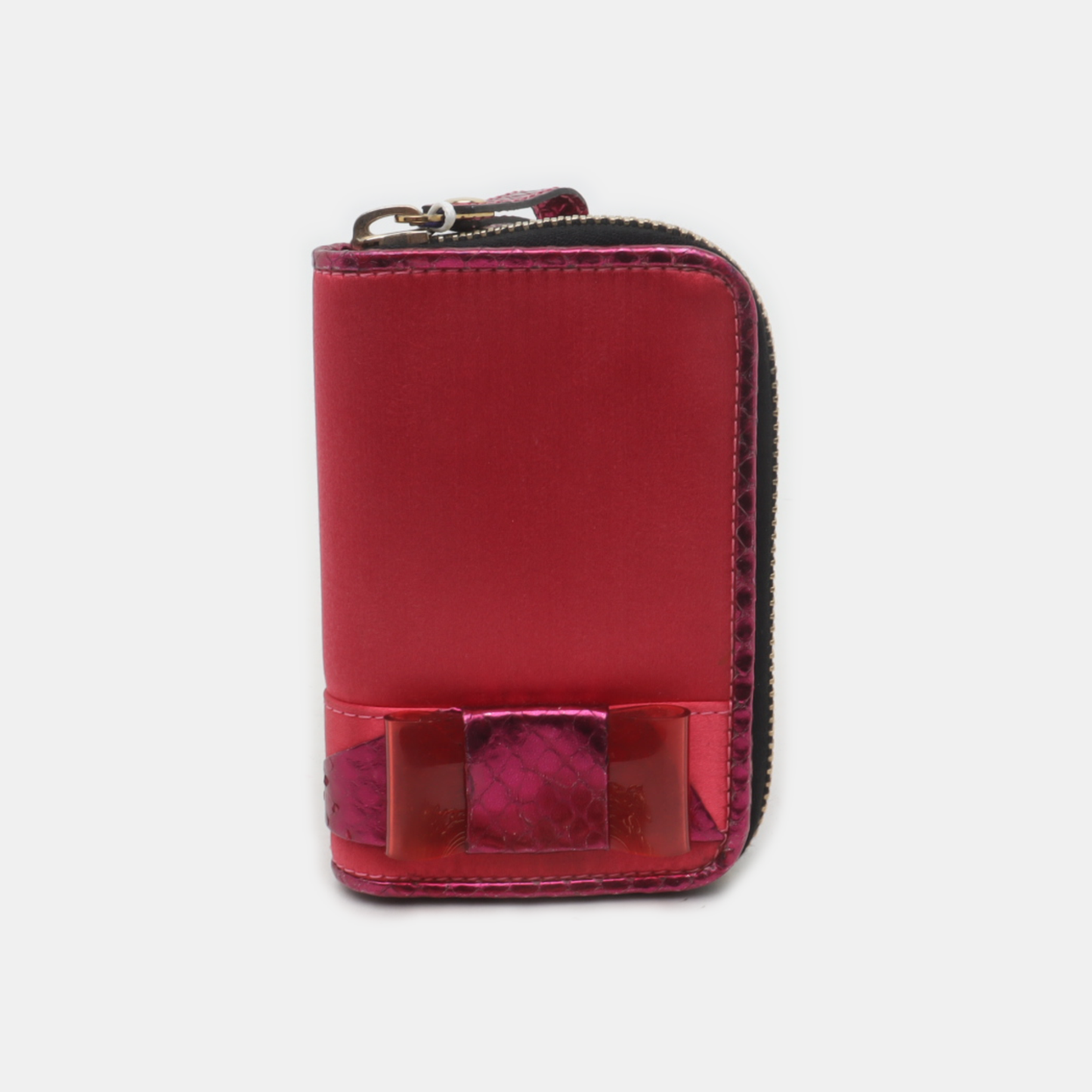 BURBERRY Blush Pink Satin Wallet Golden hardware-(SKU)-938174307