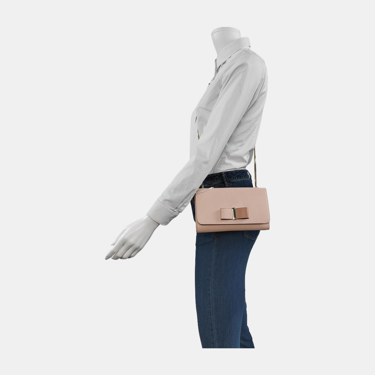 Chloé Pink Cowhide Crossbody Bag Golden hardware-(SKU)-944789609