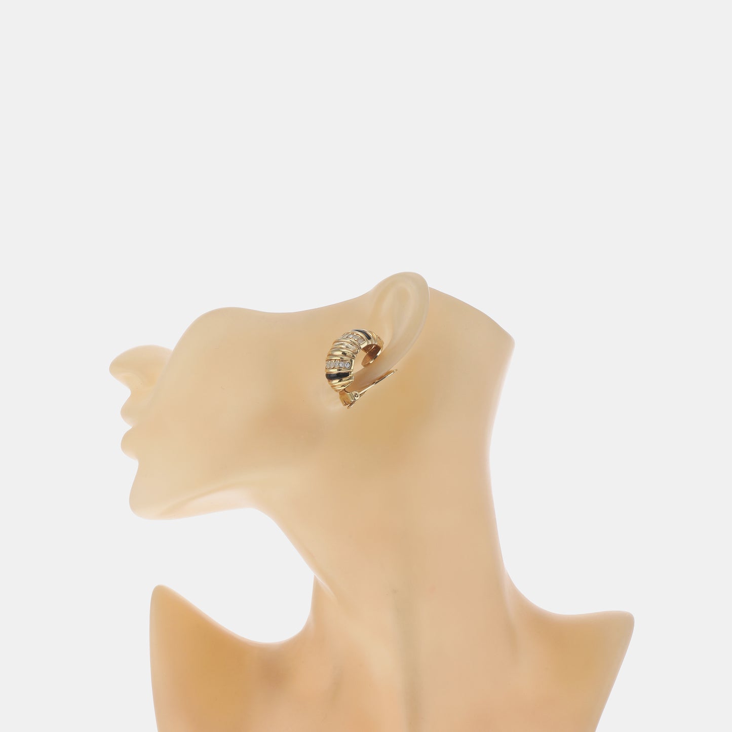 DIOR Twist Round金色合金,人造水晶,其他镶嵌Ear clamp-(SKU)-942095174