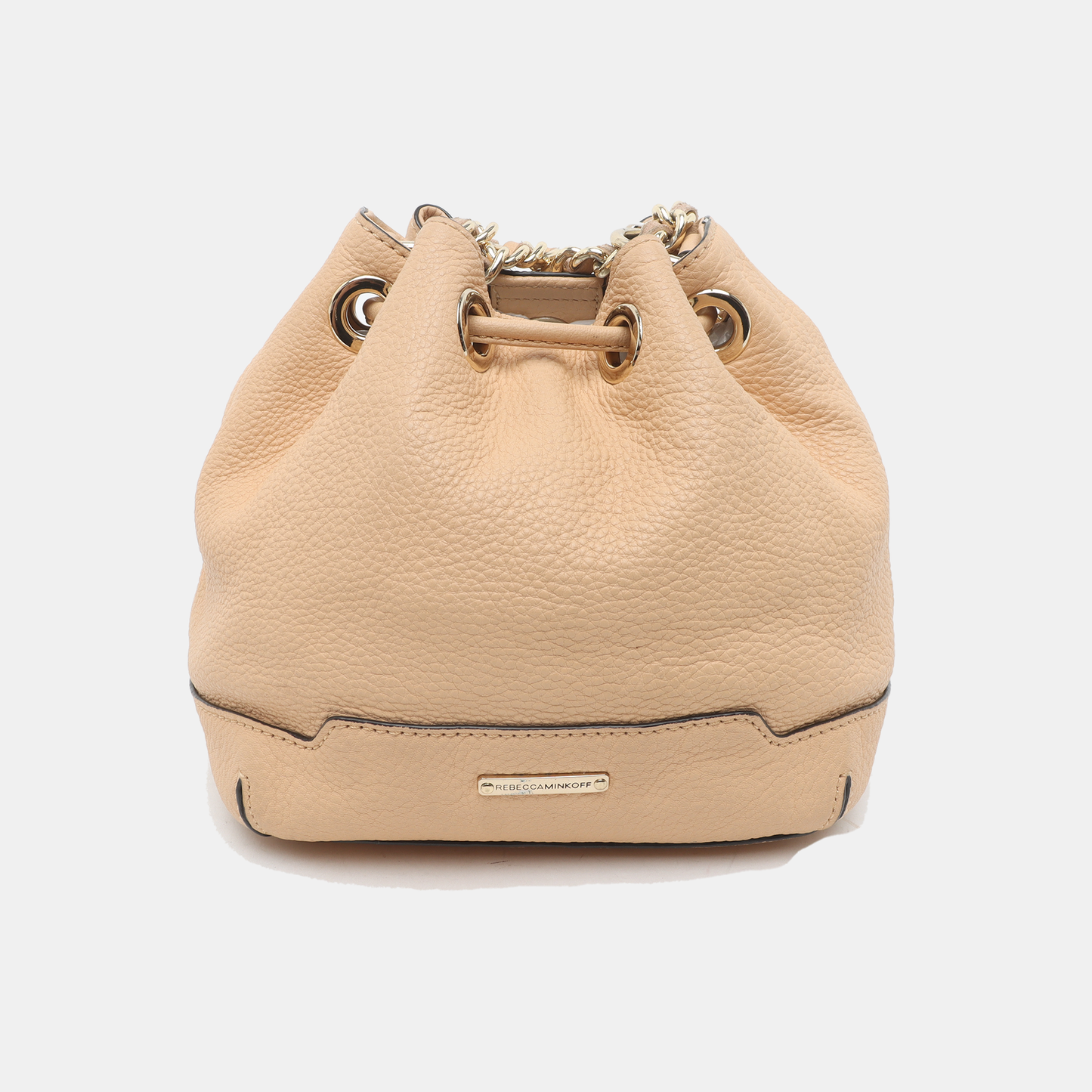 REBECCA MINKOFF Lulu Khaki Leather Fringe Single Shoulder Bag Crossbody Handbag Golden hardware-(SKU)-935256738