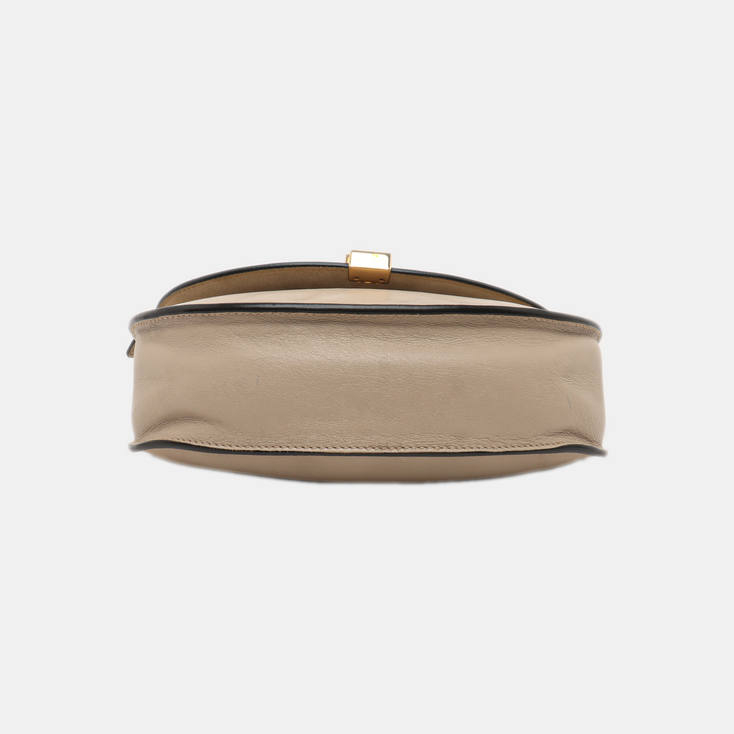 Chloé Georgia Light Gray Cowhide Crossbody Bag Golden hardware Removable shoulder strap-(SKU)-14414002