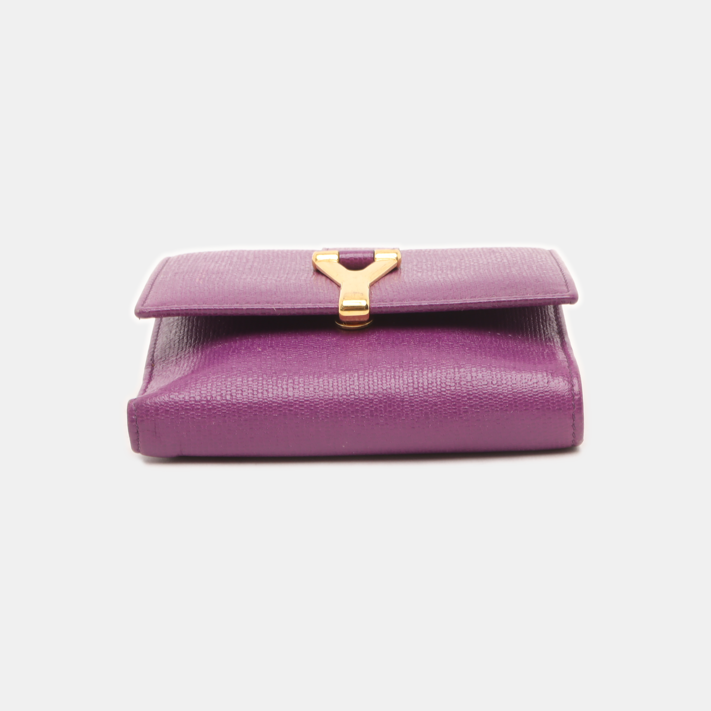 YSL CHYC Y LIGNE Super mini Purple Leather Embellished Clutch Golden hardware-(SKU)-929803684