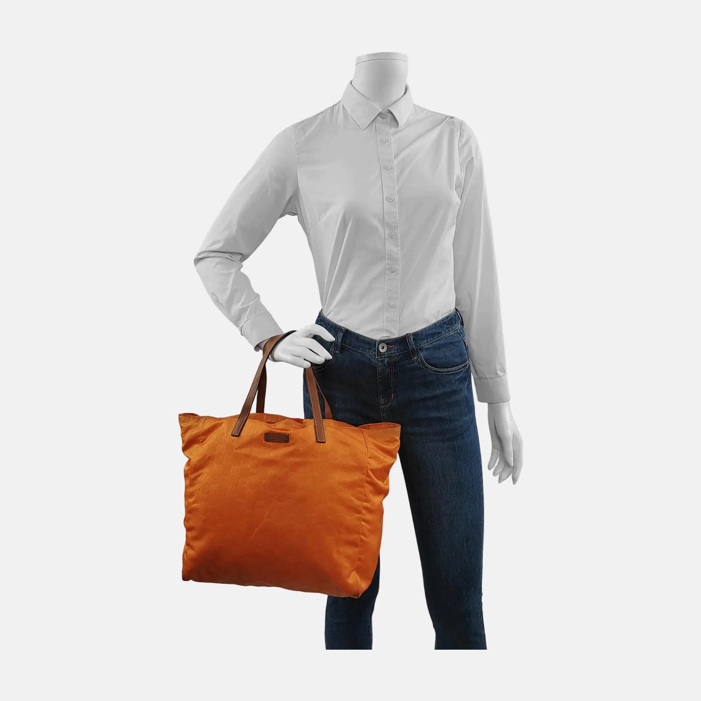 GUCCI Tote bag Orange Fabric Monogrammed Handbag Single Shoulder Bag-(SKU)-945893652