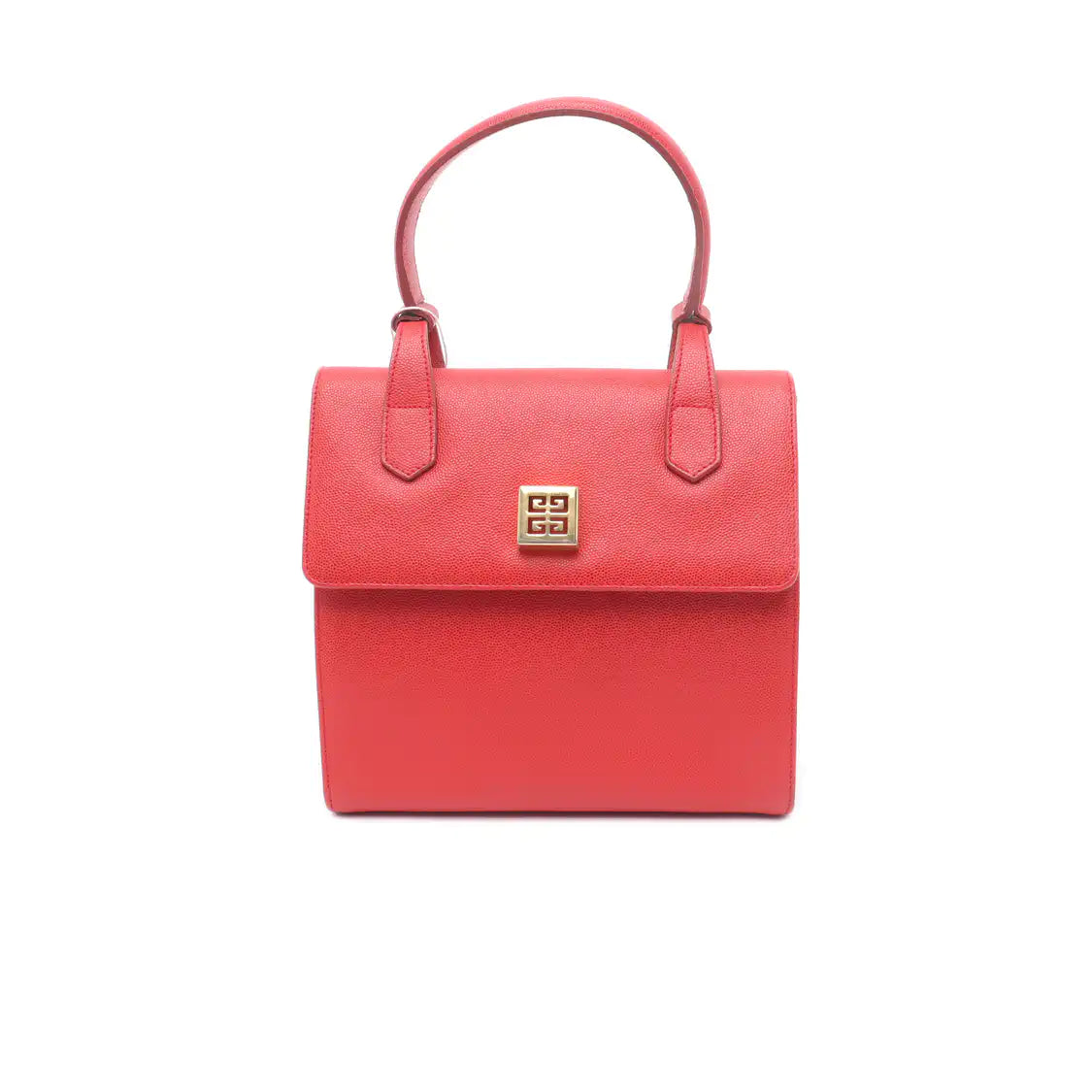 GIVENCHY Red Cowhide Tote Bag Golden hardware-(SKU)-11907280