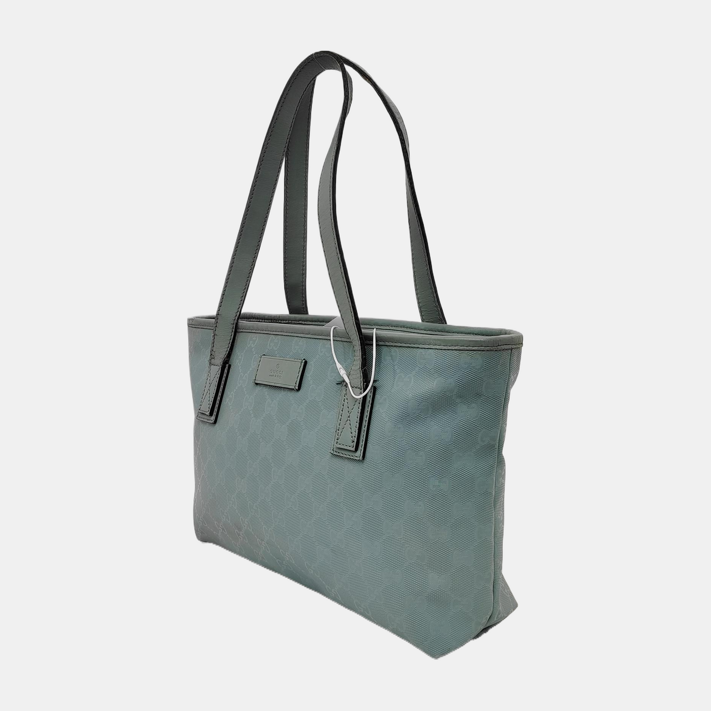 GUCCI GG Imprime Blue Coated Canvas Monogram Single Shoulder Bag Silver Hardware-(SKU)-941683823