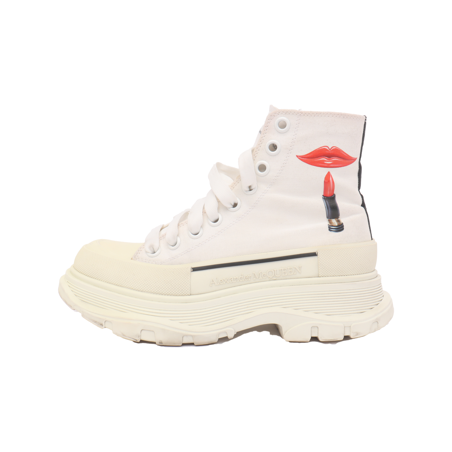 Alexander McQUEEN 36code White Fabric Women's Athletic Casual Shoes Spring and Autumn-(SKU)-13846823