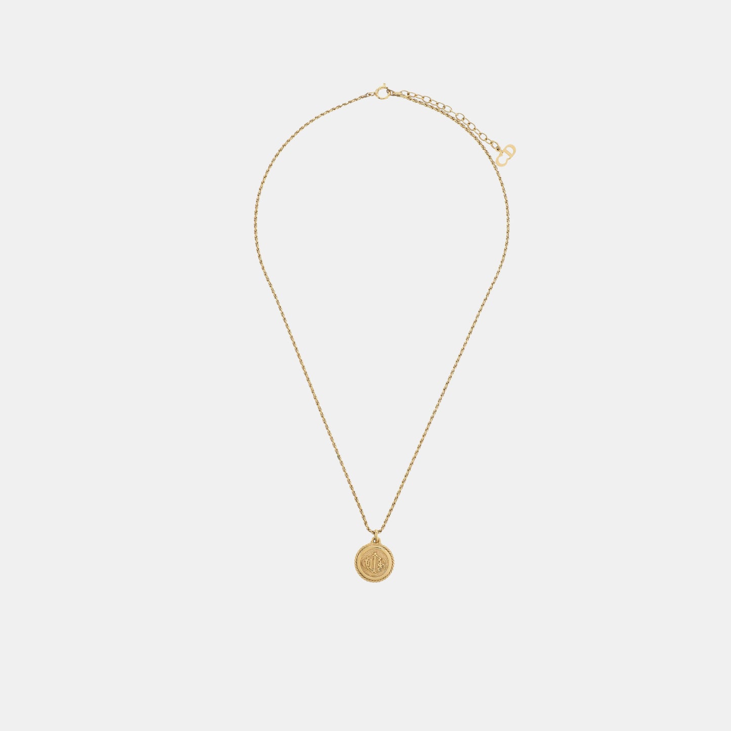 DIOR Insignia Golden Alloy Necklace Length44cm-(SKU)-939131029