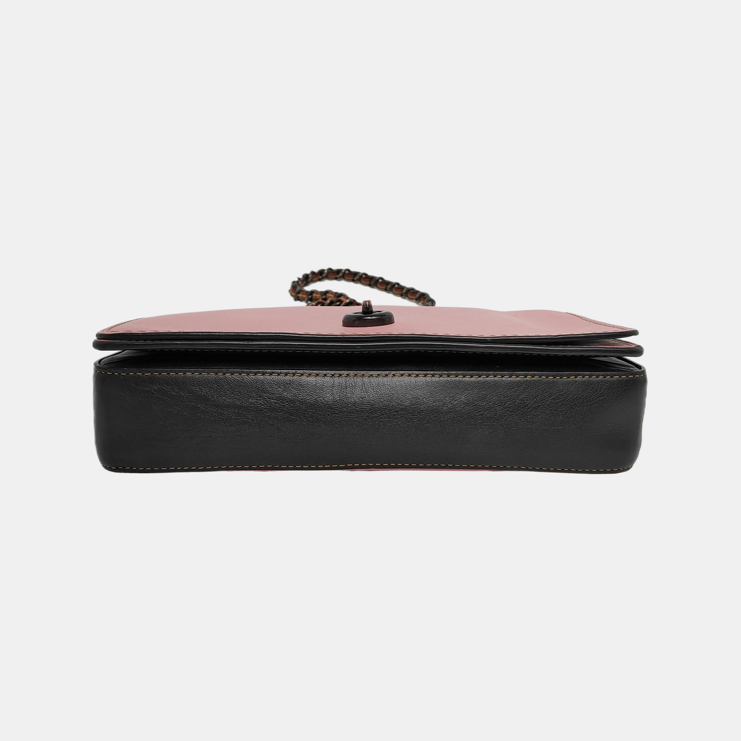 COACH DINKY Pink Cowhide Sling Bag Single Shoulder Bag Black hardware Removable shoulder strap-(SKU)-942643126