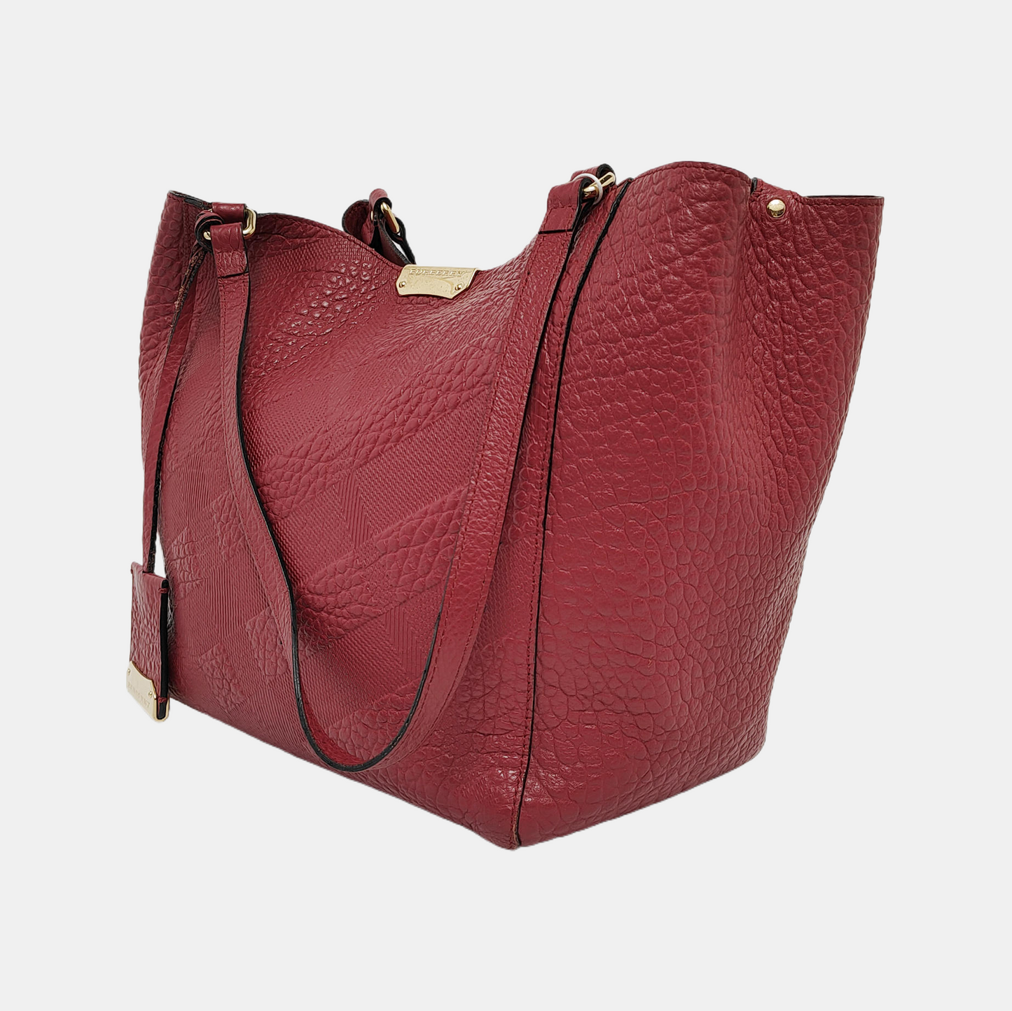 BURBERRY Tote bag Small size Red Calf Leather Crossbody Shoulder Bag Tote Golden hardware Sub-bag-(SKU)-939898736