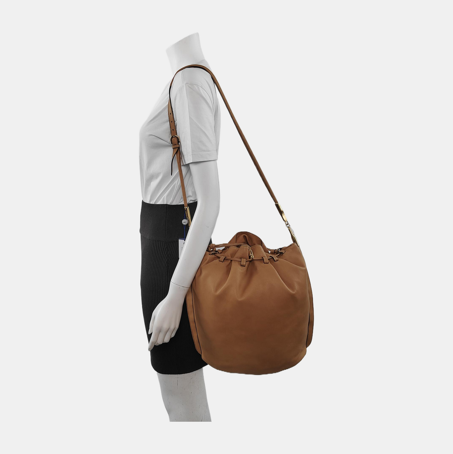 FERRAGAMO Brown Leather Single Shoulder Bag Crossbody Bag Golden hardware-(SKU)-941056767