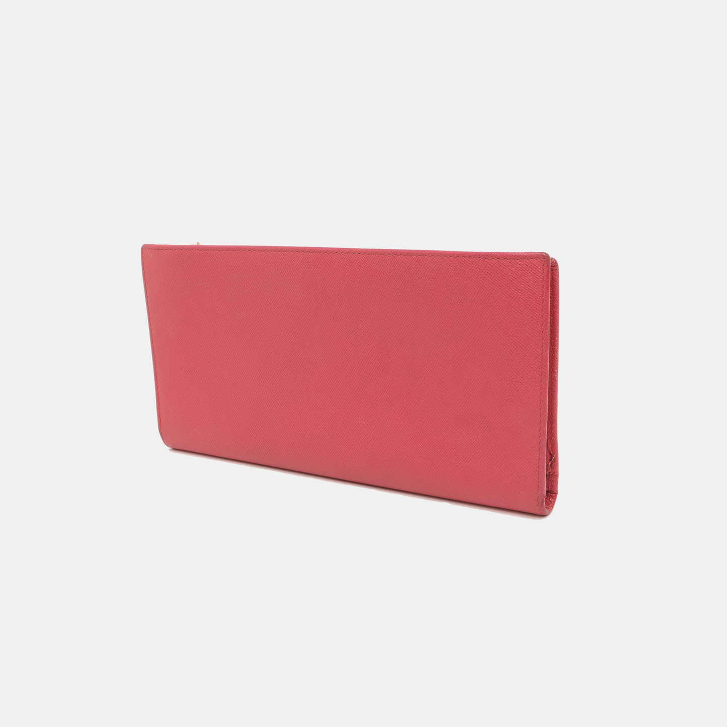 PRADA Fuchsia leather cross-grain clutch Golden hardware-(SKU)-14366482