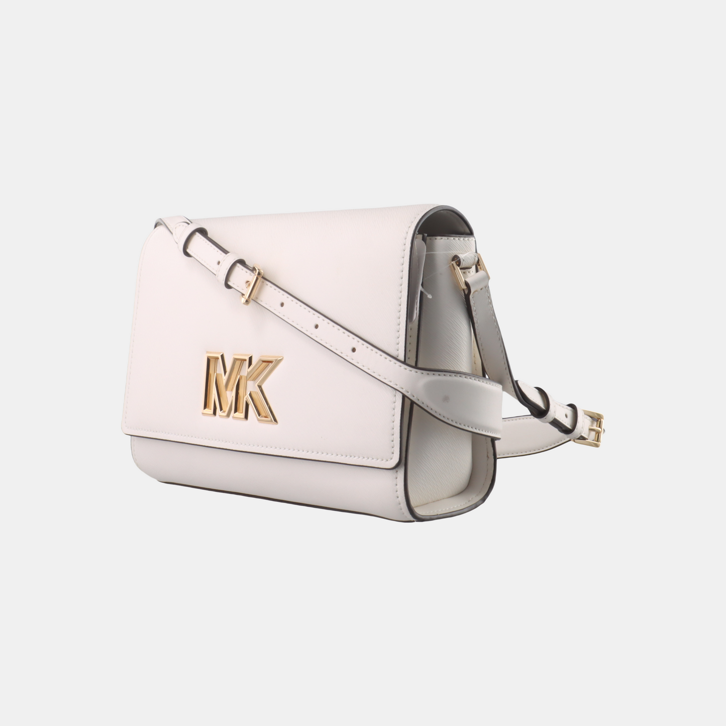 MICHAEL KORS White Leather Single Shoulder Bag Crossbody Bag Golden hardware-(SKU)-936597354