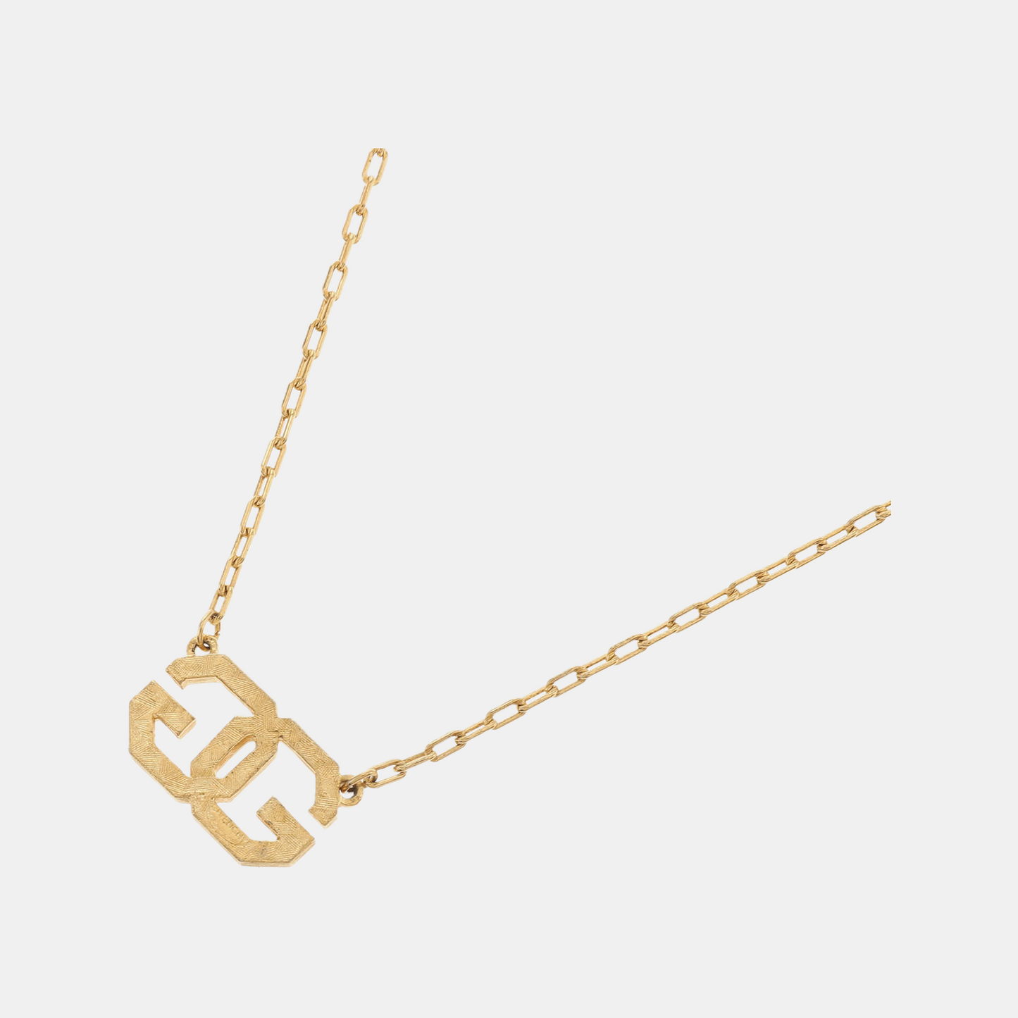 GIVENCHY G Cube 金色合金LOGO项链 Length38cm-(SKU)-942285428