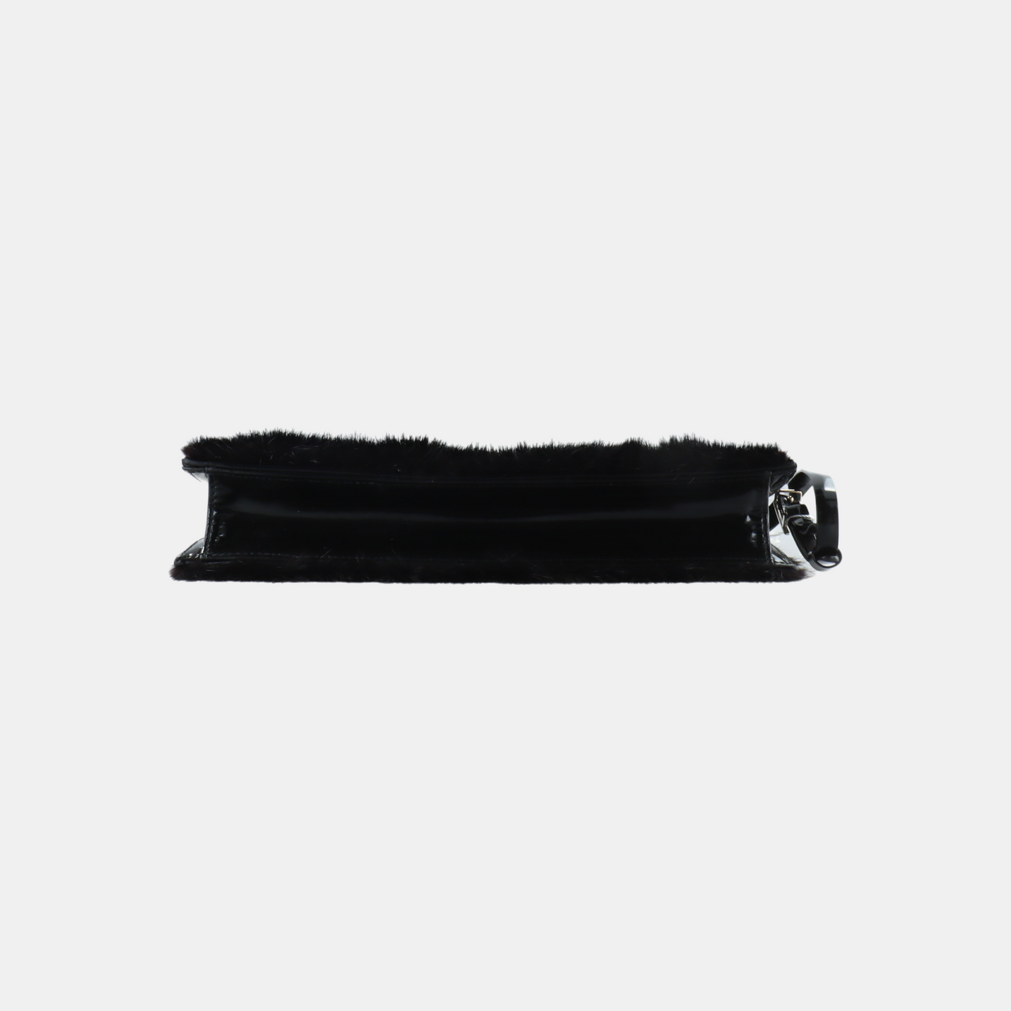 GUCCI Black Fur Handbag Silver Hardware-(SKU)-12419286