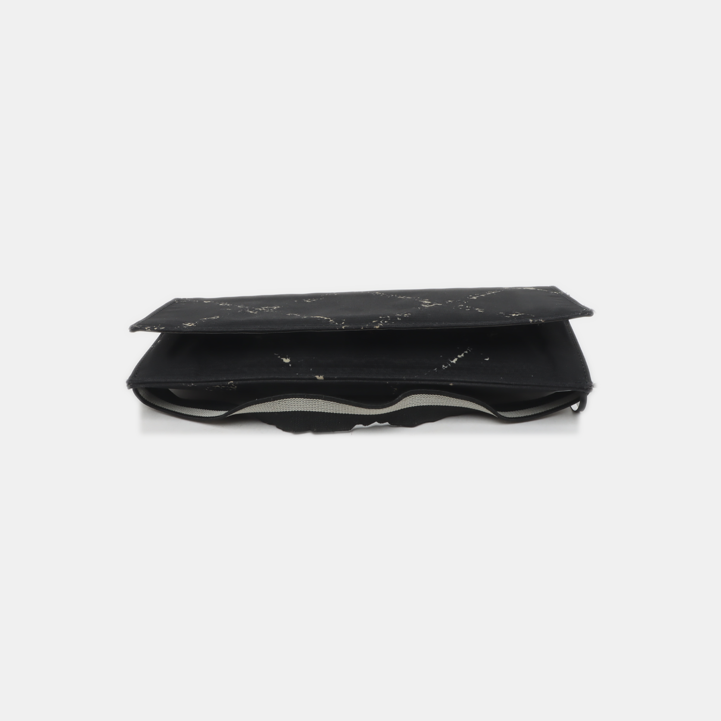 CHANEL Black Nylon Diamond Quilted Wallet Vintage model-(SKU)-937625508