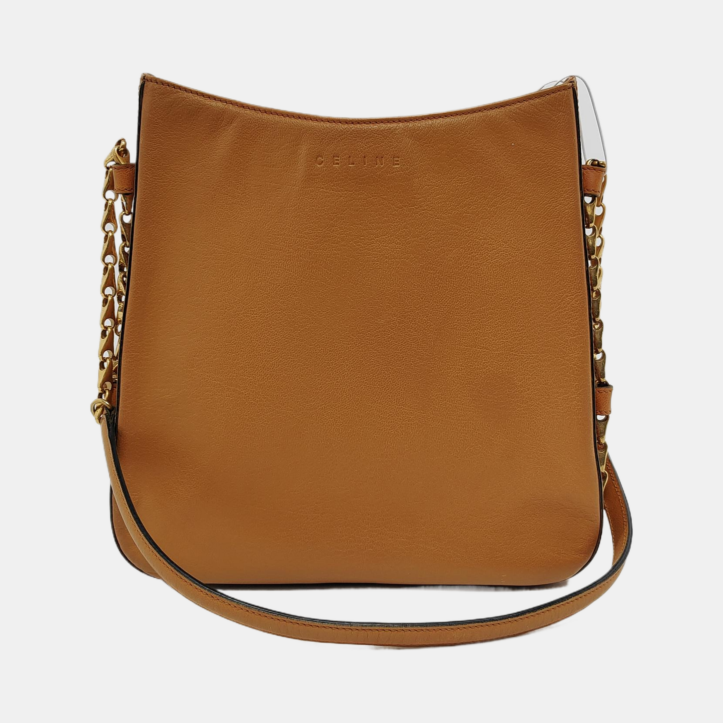 CELINE Brown Cowhide Single Shoulder Bag Golden hardware-(SKU)-944792224