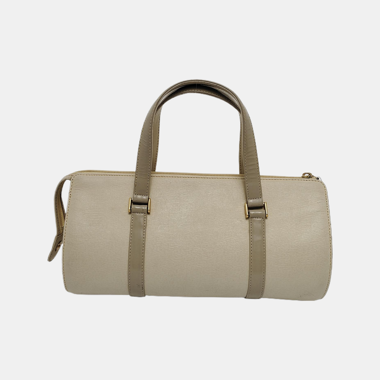 BURBERRY Beige Leather Tote Bag Golden hardware-(SKU)-944138896